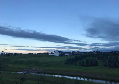 Sunset over muirfield lake